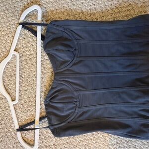 slate grey Corset Top